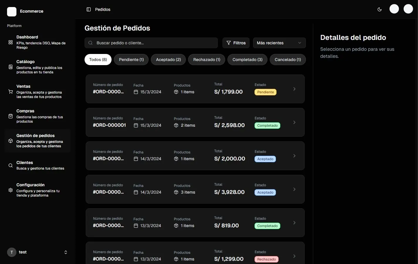 Gestión de Pedidos y Ventas - Imagen 1
